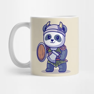 Cute Panda Knight Viking Cartoon Mug